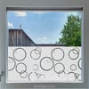 Fensterfolie Ringe Sichtschutz Bad, Dekorfolie für Glas Dusche 