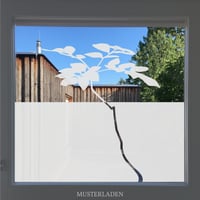 Image 1 of Dekorativer Sichtschutz aus Glasdekorfolie Baum mit Blättern 2