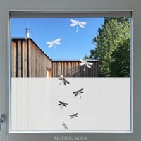 Image 1 of Fenstertattoo Milchglasfolie Libellen