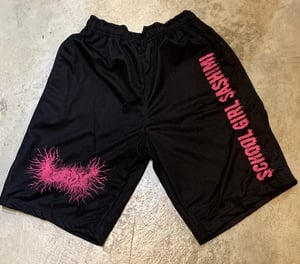 Image of Officially Licensed Gorepot "School Girl Sashimi" Pink Logo Shorts!!