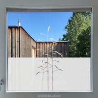 Image 1 of Fensteraufkleber Sichtschutz Gräser Christl