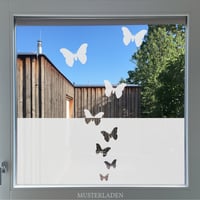 Image 1 of Fensteraufkleber Schmetterlinge - Sichtschutz für Fenster