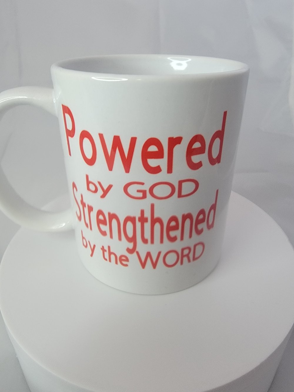 'Powered/I Trust GOD' Mug 12oz (gift set)