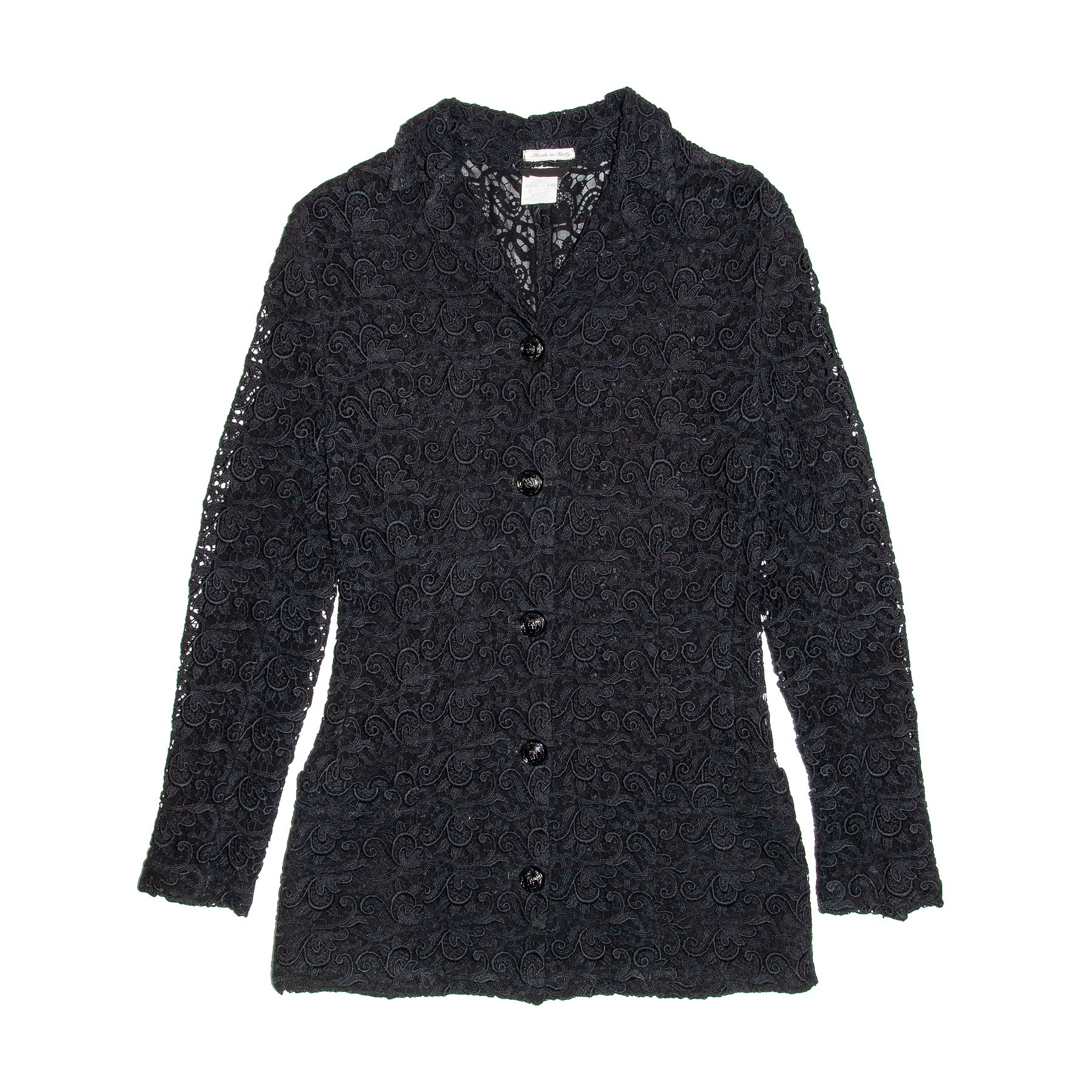 Image of Gianni Versace 1994 Lace Jacket Black