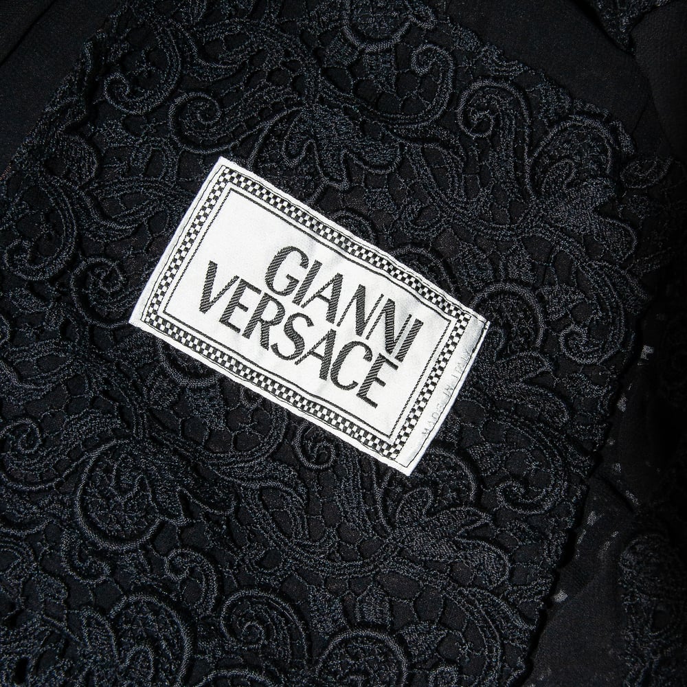 Image of Gianni Versace 1994 Lace Jacket Black