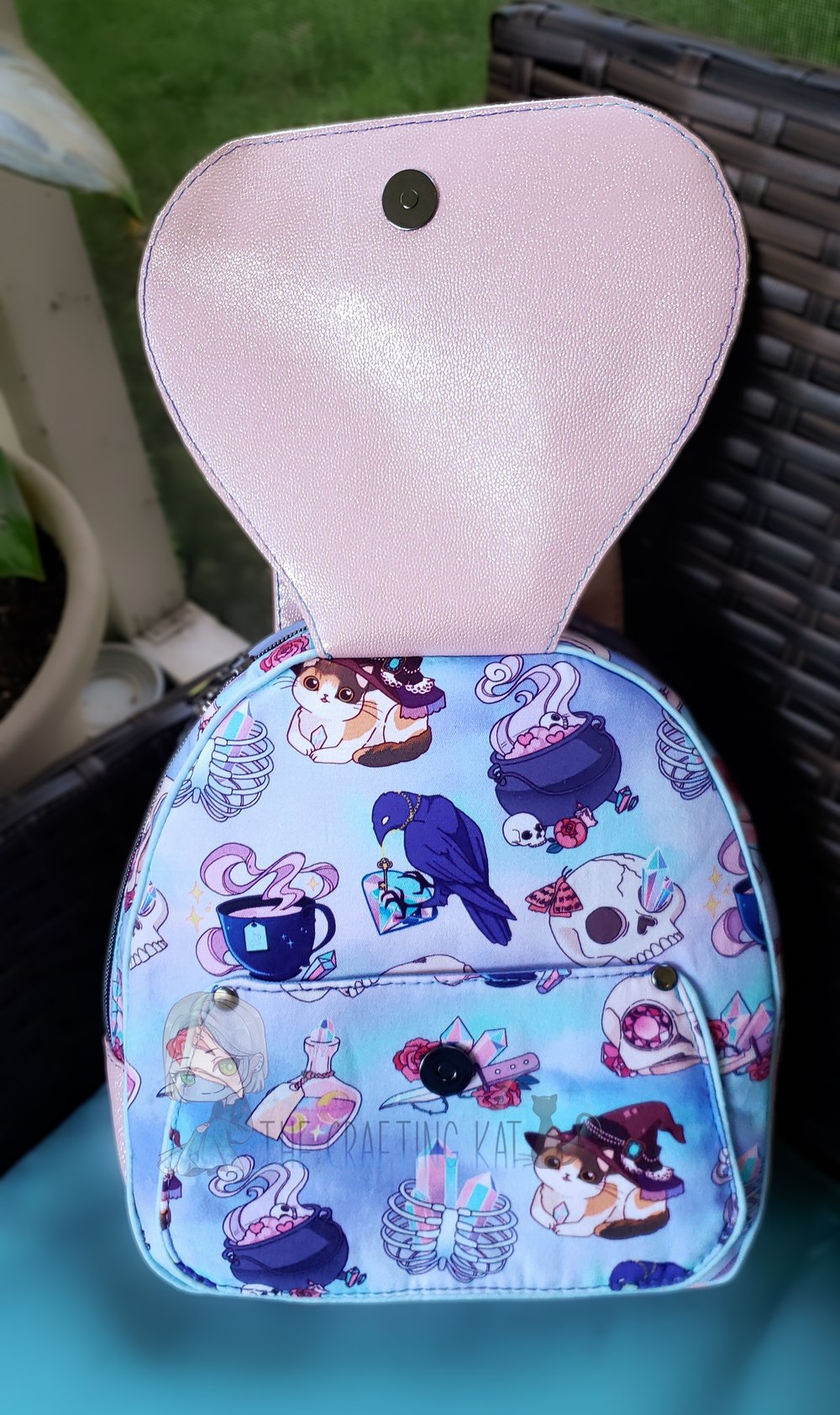 Image of Periwinkle Witch-Riceball Mini backpack