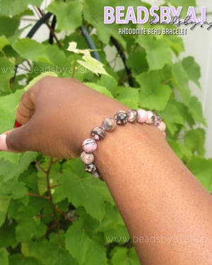 Image of Rhodonite Bead Bracelet 