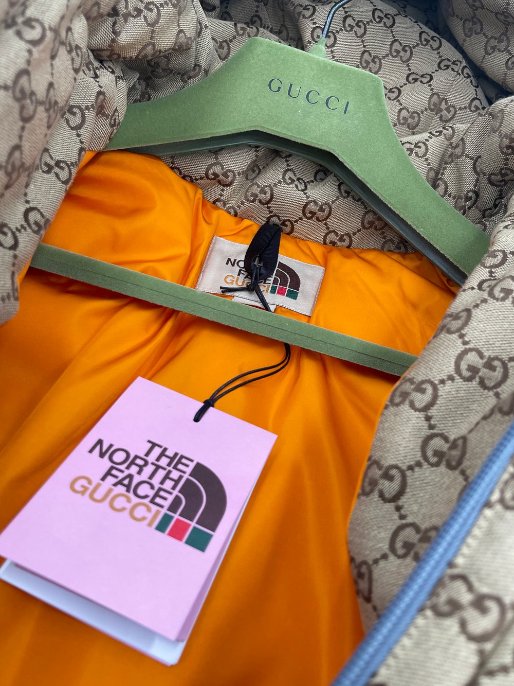 Gucci x The North Face Down Jacket Black/Orange