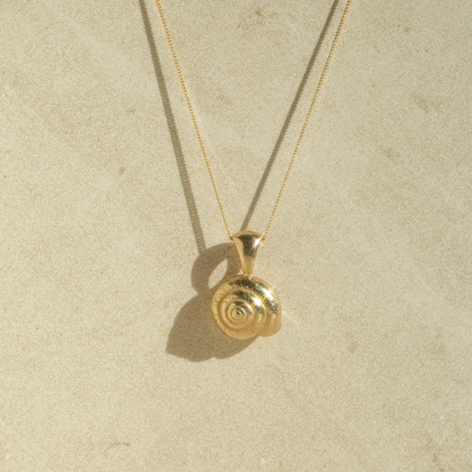 Handcrafted Ornate 14k Gold Filled Snail Shell Necklace With 14K Gold Foil  - Etsy
