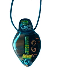 Image 2 of Alchemyte Art Glass Pendant "AMBER MUSIC"
