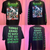 Image of Officially Licensed Gorepot "Things Asians Do When They Are Done With Homework" Short/Long Shirts!!