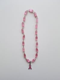 Image 1 of Breast cancer necklace 