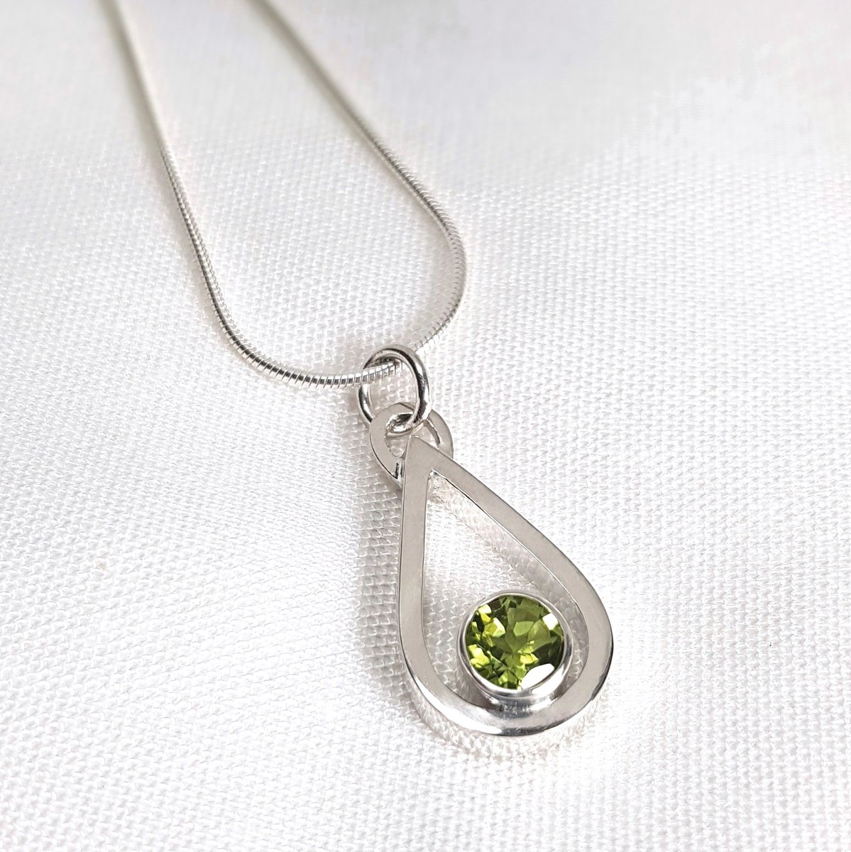 Peridot teardrop outlet necklace