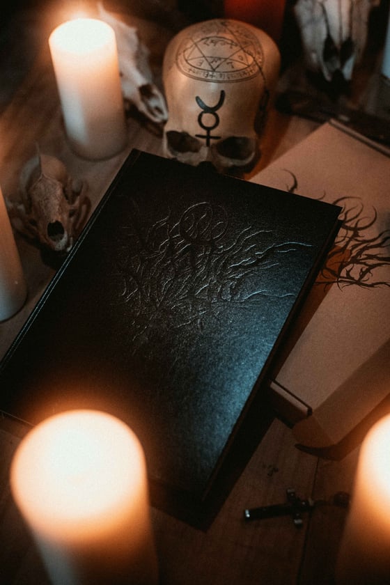 Image of “BLACK” Uncle Allan’s black metal book. 
