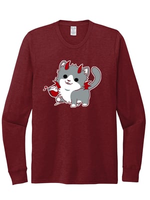 Image of (LsT) WineKitty Burgundy Long Sleeve - (Only size small left!!)