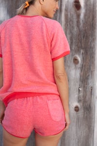 Image 3 of Reverse Fleece Short Tomato