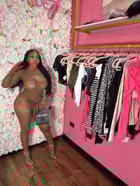 Image 4 of Brown Hoody Fishnet Bodysuit