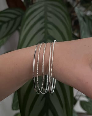 Image of Silver Stacking Bangles