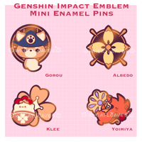 Image 1 of [LAST CHANCE] Genshin Impact Emblem Mini Enamel Pins Vol 2