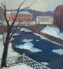 20th Century Swedish artist 'Snowy Town'