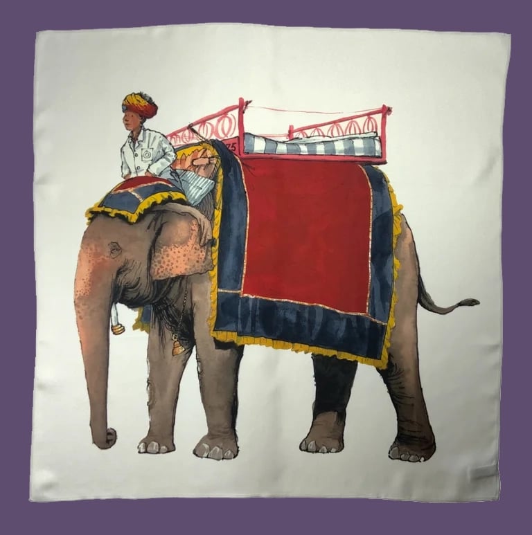 Image of Limited Edition Elephant Silk Scarf — edition of 100