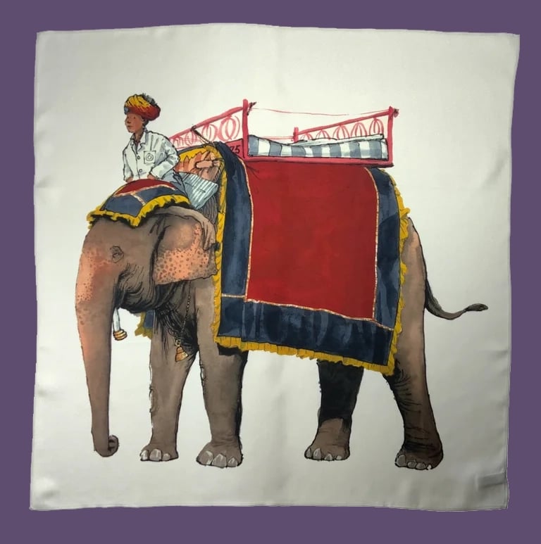 Image of Limited Edition Elephant Silk Scarf — edition of 100