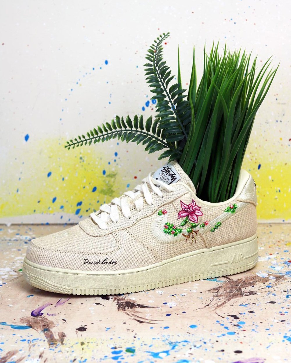 Image of (1 of 1) Floral Stussy AF1 - UK10 