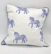 Blue horse cushion