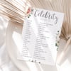 Baby Shower Games - Celebrity Baby Name Game Cards Boho Floral