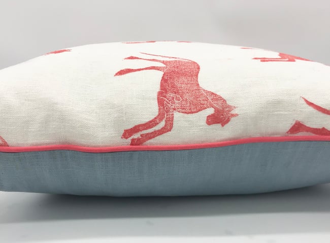 Happy red horse cushion