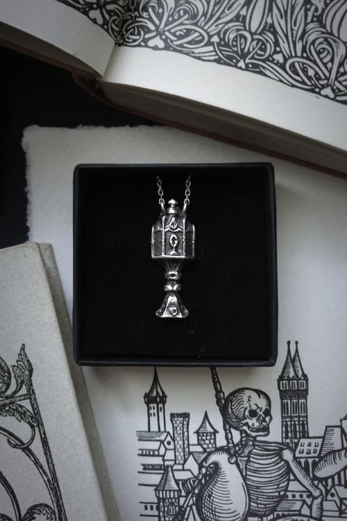 Image of SOMBRE GRAAL. RELIQUARY AMULET ↟ sustainable silver -  Holy Grail, medieval Sacred Art, shrine