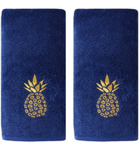 Image 3 of Gilded Pineapple Towel, Navy