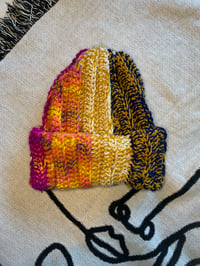 Image 5 of Oversized scrap yarn beanie