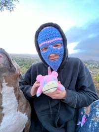 Image 2 of Pink and blue ski mask