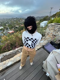 Image 5 of Pulled ski mask & checkered boob tube top