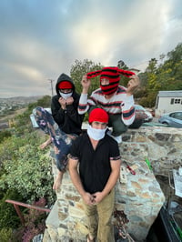 Image 1 of Convertible pokéball ski mask x beanie 