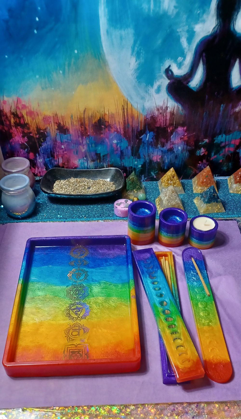 Image of "Chakra" rainbow meditation set