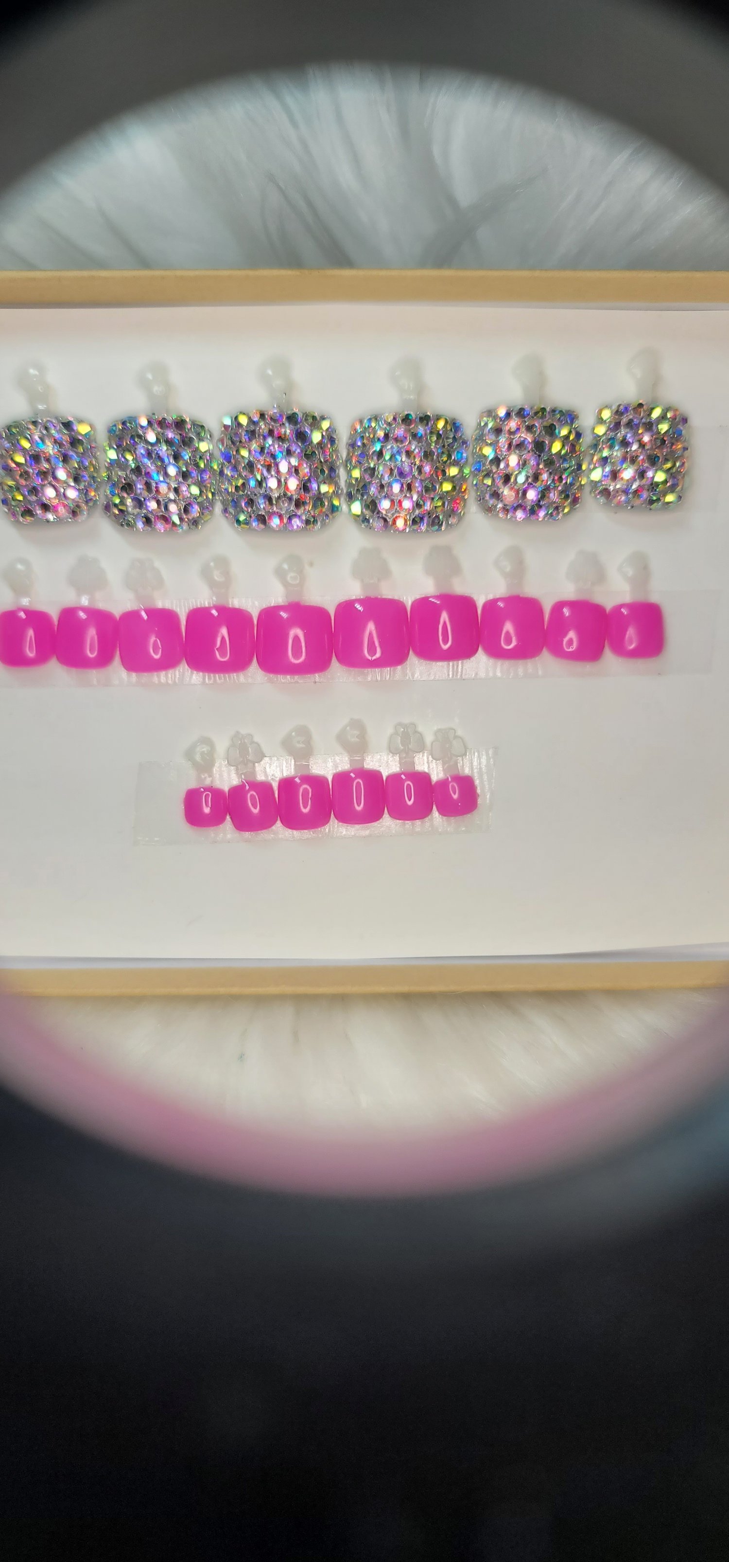 Image of Pink Toe nail press ons