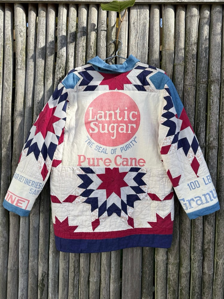Image of Quilt Coat — Antique Navy Burgundy Lonestar 