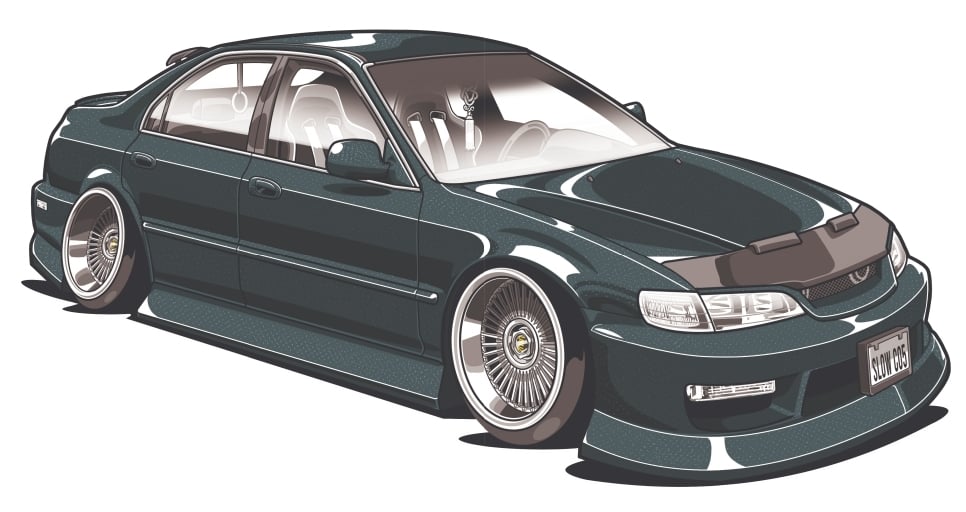 BN Sports x Work Wheels - CD5 Accord - Die Cut Stickers