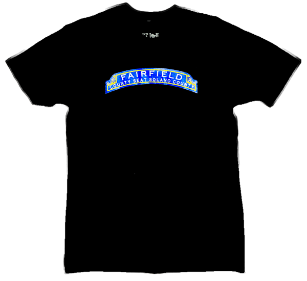 Image of Fairfield Sign Landmark T-Shirt Blue/Gold/White