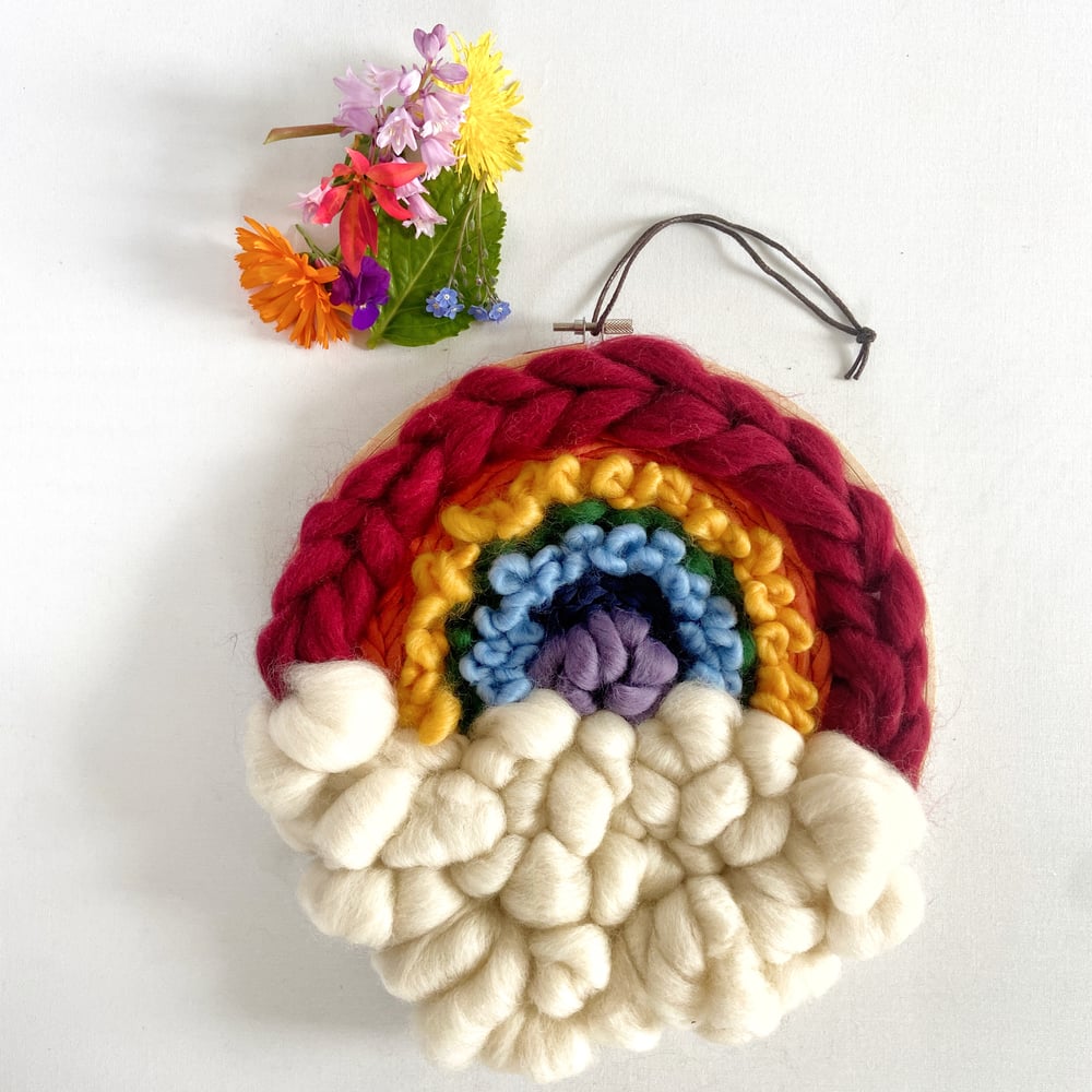 Image of Rainbow - large round wall hanging