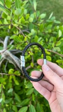 Leather bracelet with hidden message 
