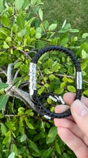 Leather bracelet with hidden message 