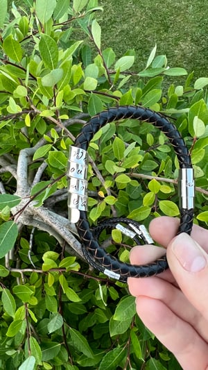 Image of Leather bracelet with hidden message 