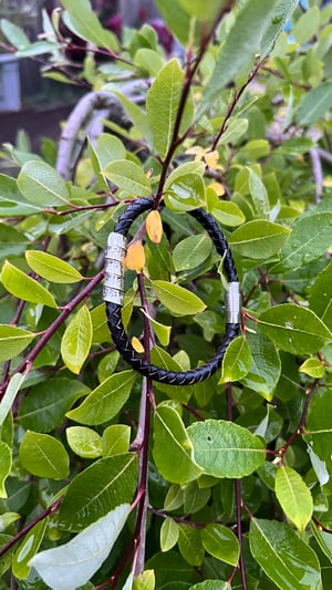 Image of Leather bracelet with hidden message 