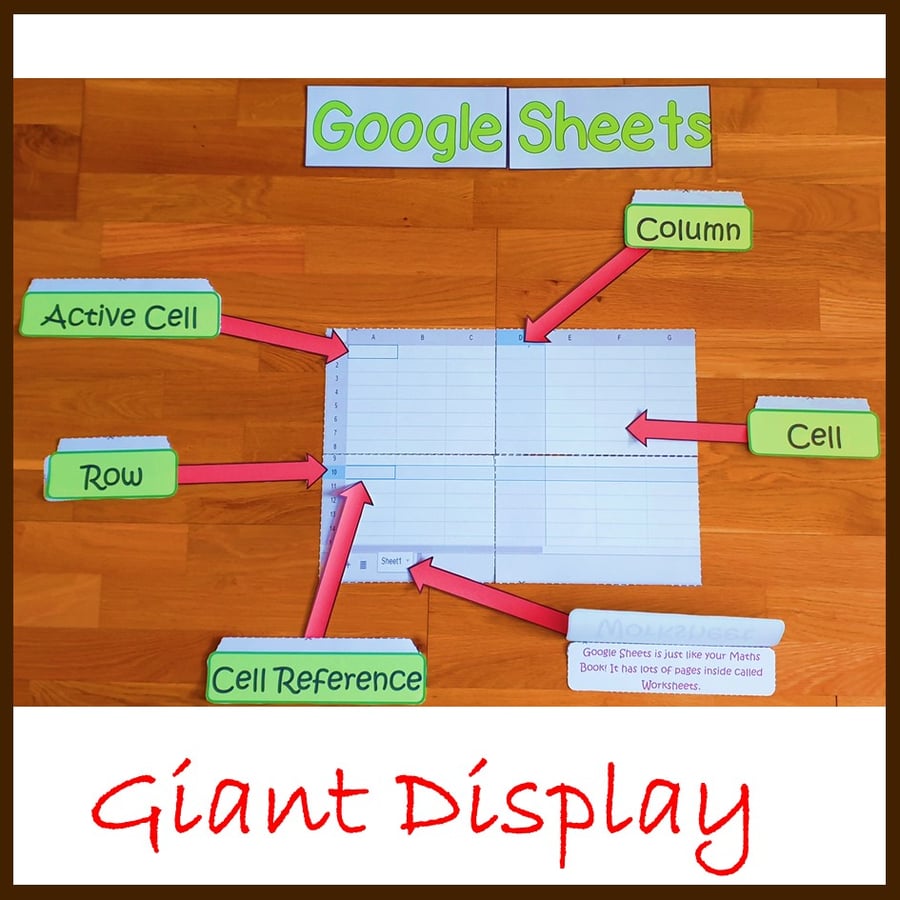 Image of Giant Computer Lab Classroom Decor for Google Sheets™ Keywords (Lift & Learn)