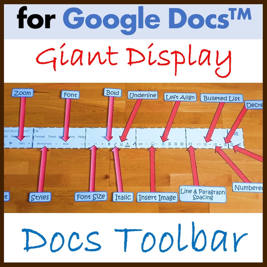 Image of Computer Lab Classroom Decor for Google Docs™ Giant Toolbar