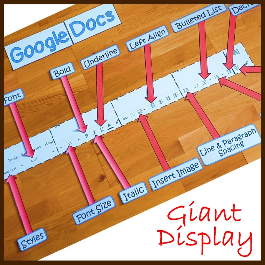 Image of Computer Lab Classroom Decor for Google Docs™ Giant Toolbar