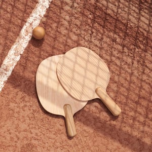 Image of Juego de tenis de madera